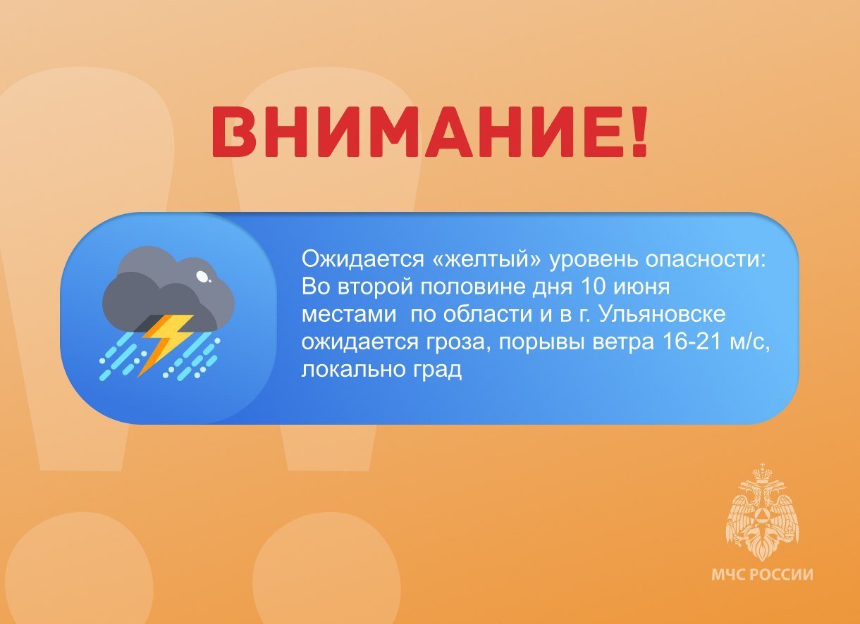 Ожидается &quot;желтый&quot; уровень опасности.